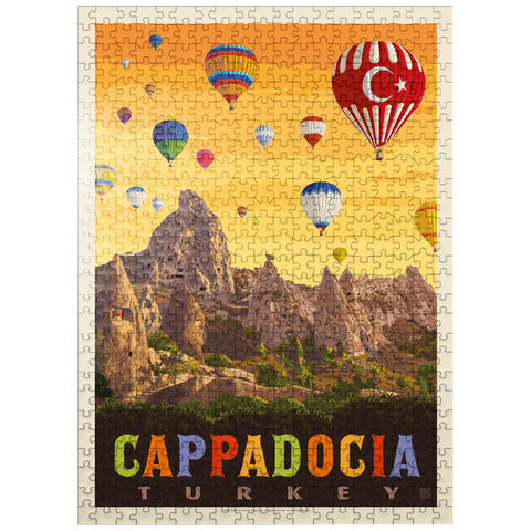 puzzleplate Turkey: Cappadocia, Vintage Poster 500 Jigsaw Puzzle
