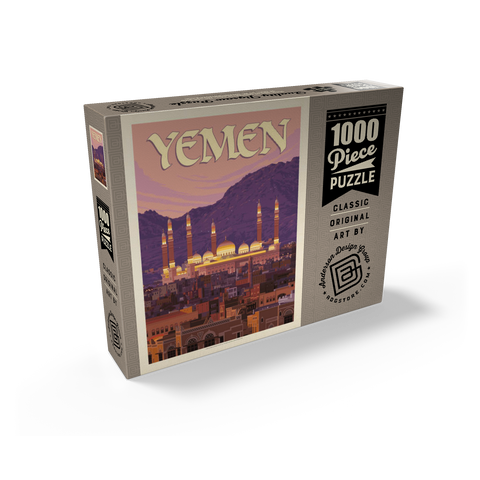 Yemen, Vintage Poster 1000 Jigsaw Puzzle box view2