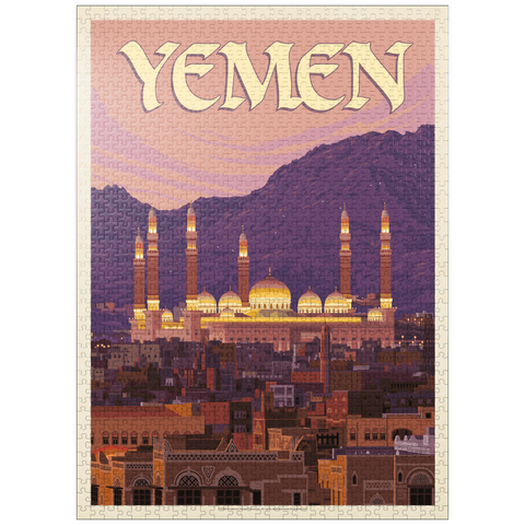 puzzleplate Yemen, Vintage Poster 1000 Jigsaw Puzzle