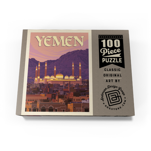 Yemen, Vintage Poster 100 Jigsaw Puzzle box view3