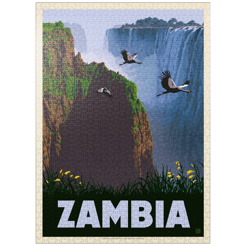 puzzleplate Zambia, Africa, Vintage Poster 1000 Jigsaw Puzzle