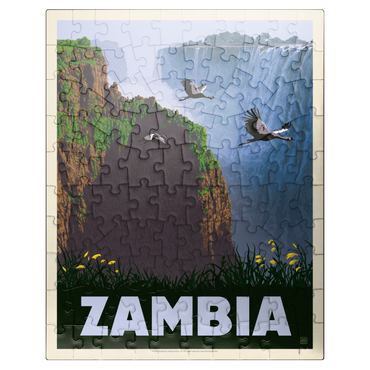 puzzleplate Zambia, Africa, Vintage Poster 100 Jigsaw Puzzle