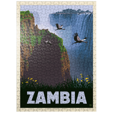 puzzleplate Zambia, Africa, Vintage Poster 500 Jigsaw Puzzle