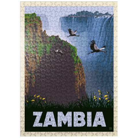 puzzleplate Zambia, Africa, Vintage Poster 500 Jigsaw Puzzle