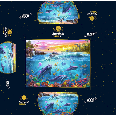 Magnificent Undersea World 1000 Jigsaw Puzzle box 3D Modell