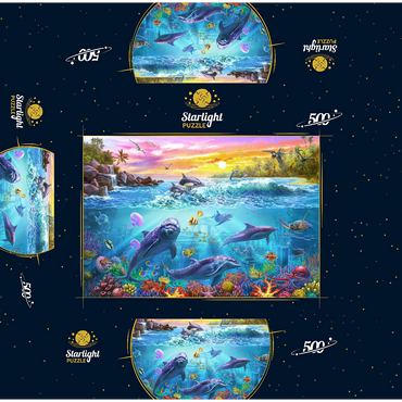 Magnificent Undersea World 500 Jigsaw Puzzle box 3D Modell