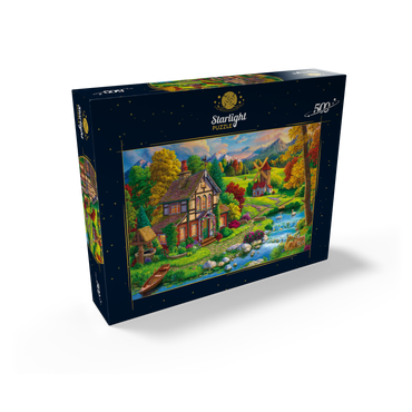 Beautiful Cozy House by the River 500 Jigsaw Puzzle box view2