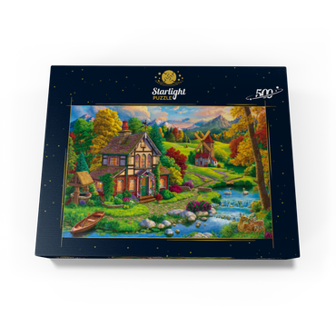 Beautiful Cozy House by the River 500 Jigsaw Puzzle box view3