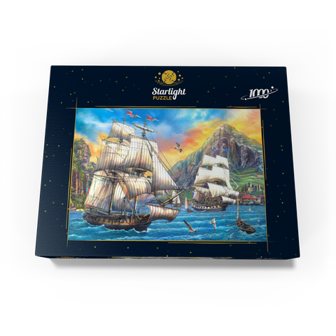 Majestic Sailboats in the Sea 1000 Jigsaw Puzzle box view3