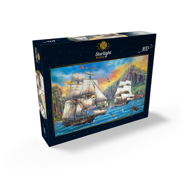 Majestic Sailboats in the Sea 100 Jigsaw Puzzle box view2