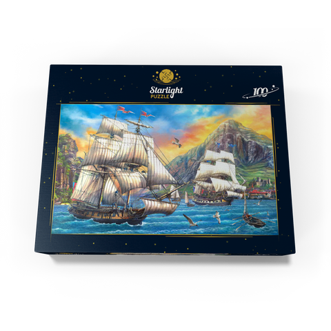 Majestic Sailboats in the Sea 100 Jigsaw Puzzle box view3