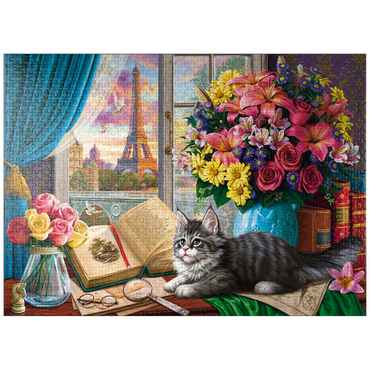 puzzleplate View of the Eiffel Tower from the Window 1000 Jigsaw Puzzle