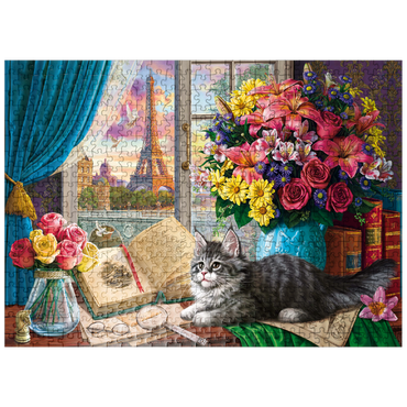 puzzleplate View of the Eiffel Tower from the Window 500 Jigsaw Puzzle