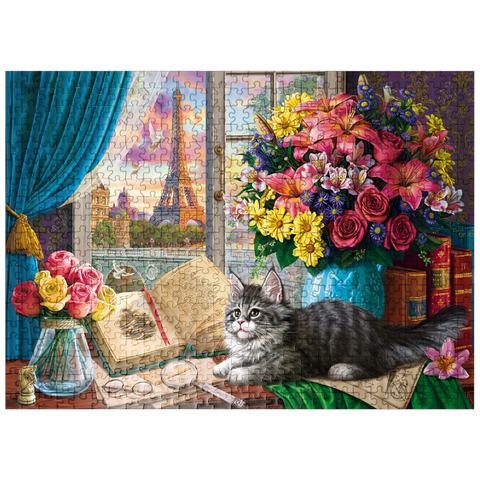 puzzleplate View of the Eiffel Tower from the Window 500 Jigsaw Puzzle