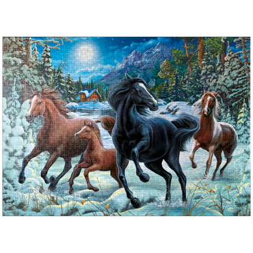 puzzleplate Winter Horses 1000 Jigsaw Puzzle