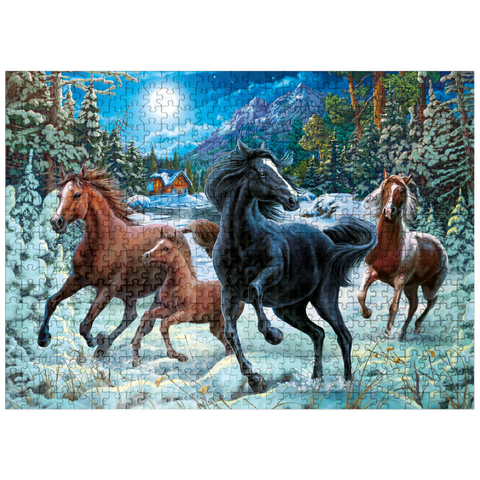 puzzleplate Winter Horses 500 Jigsaw Puzzle