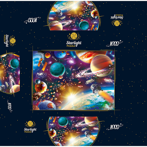 Sunrise in Space 1000 Jigsaw Puzzle box 3D Modell