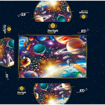 Sunrise in Space 100 Jigsaw Puzzle box 3D Modell