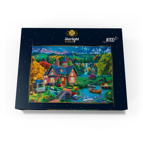 Evening House in the Mountains 1000 Jigsaw Puzzle box view3