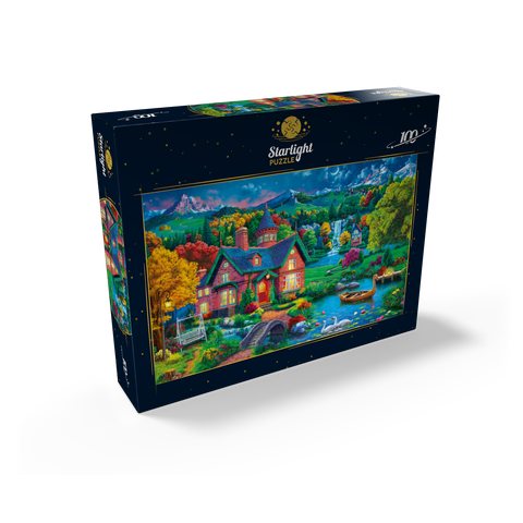 Evening House in the Mountains 100 Jigsaw Puzzle box view2