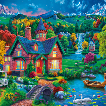 Evening House in the Mountains 500 Jigsaw Puzzle 3D Modell