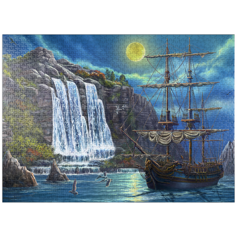 puzzleplate Ship in the Night 1000 Jigsaw Puzzle