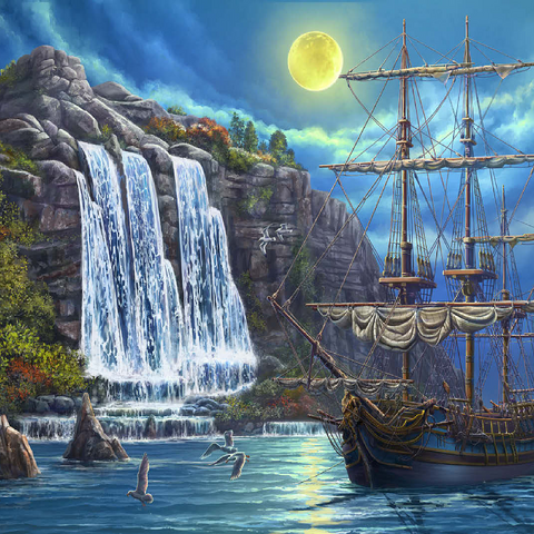 Ship in the Night 100 Jigsaw Puzzle 3D Modell