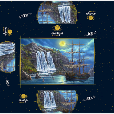 Ship in the Night 100 Jigsaw Puzzle box 3D Modell