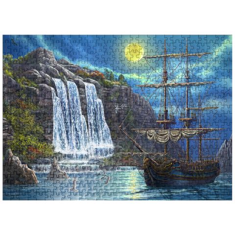 puzzleplate Ship in the Night 500 Jigsaw Puzzle