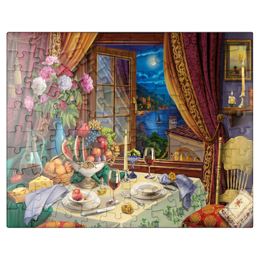 puzzleplate Romantic Dinner 100 Jigsaw Puzzle