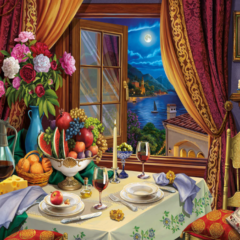 Romantic Dinner 100 Jigsaw Puzzle 3D Modell