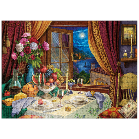 puzzleplate Romantic Dinner 500 Jigsaw Puzzle