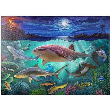 puzzleplate Sharks 1000 Jigsaw Puzzle