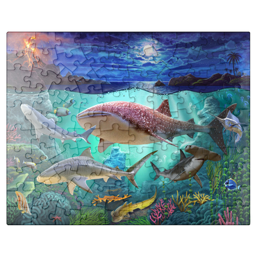 puzzleplate Sharks 100 Jigsaw Puzzle