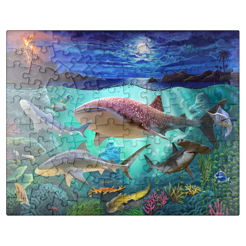 puzzleplate Sharks 100 Jigsaw Puzzle