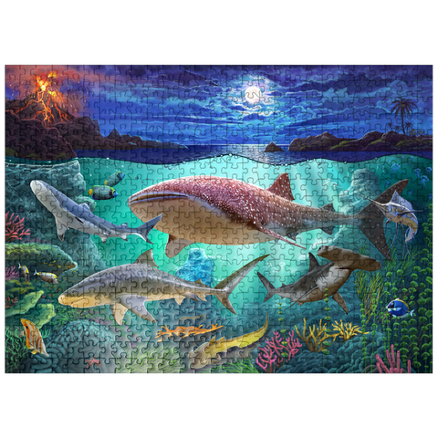 puzzleplate Sharks 500 Jigsaw Puzzle