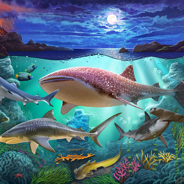 Sharks 500 Jigsaw Puzzle 3D Modell