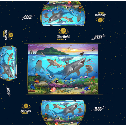 World Under Water 1000 Jigsaw Puzzle box 3D Modell