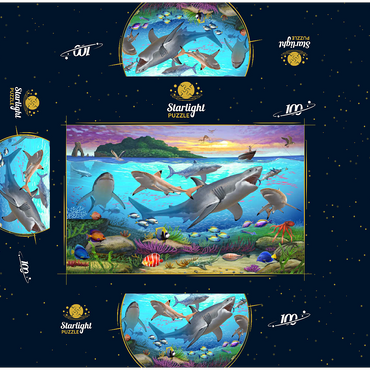 World Under Water 100 Jigsaw Puzzle box 3D Modell