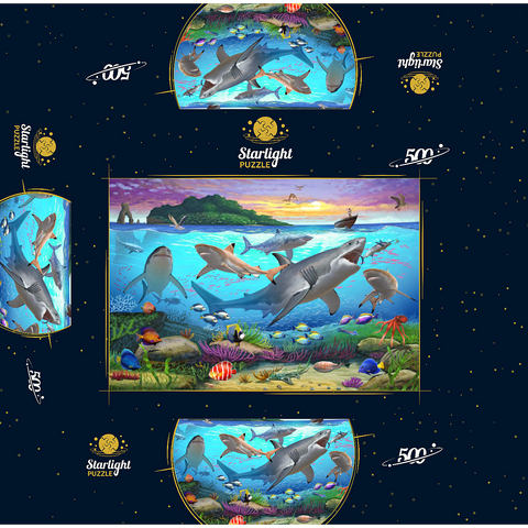 World Under Water 500 Jigsaw Puzzle box 3D Modell