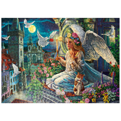 puzzleplate Angel in the Night 500 Jigsaw Puzzle