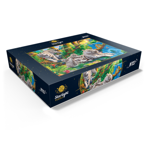 Family of White Tiger 1000 Jigsaw Puzzle box view1