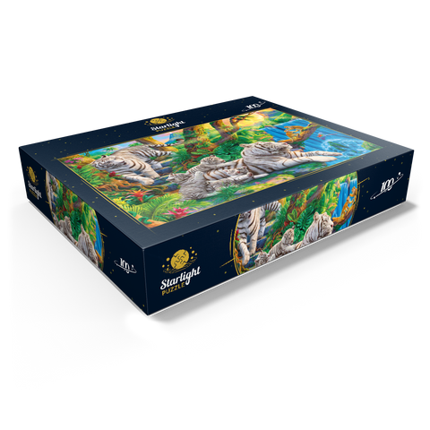 Family of White Tiger 100 Jigsaw Puzzle box view1