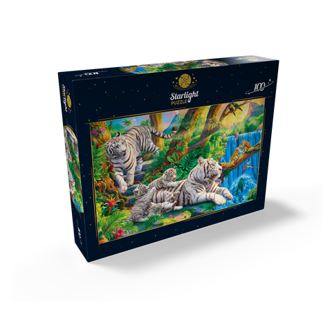 Family of White Tiger 100 Jigsaw Puzzle box view2