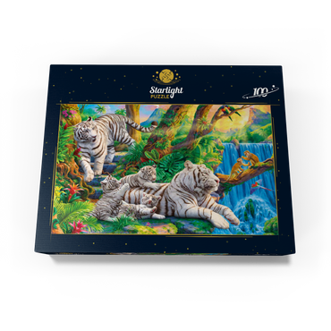 Family of White Tiger 100 Jigsaw Puzzle box view3