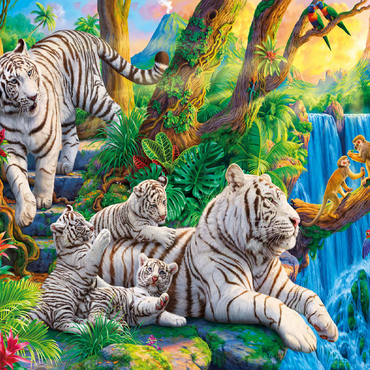 Family of White Tiger 100 Jigsaw Puzzle 3D Modell