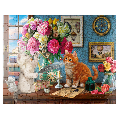 puzzleplate Petals & Paws 100 Jigsaw Puzzle