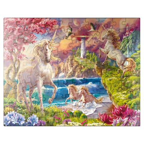 puzzleplate Fabulous Unicorns 100 Jigsaw Puzzle