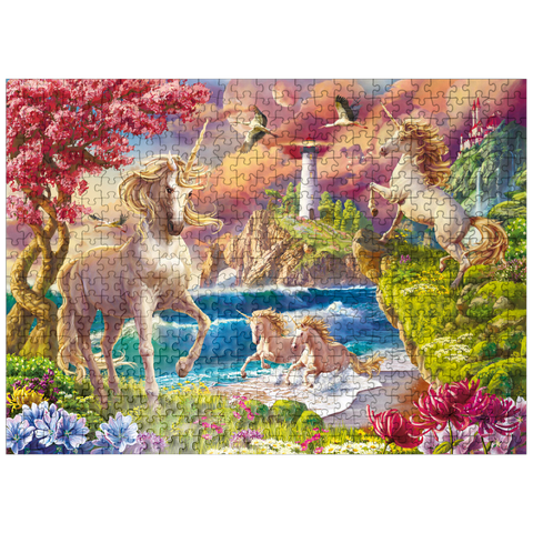 puzzleplate Fabulous Unicorns 500 Jigsaw Puzzle