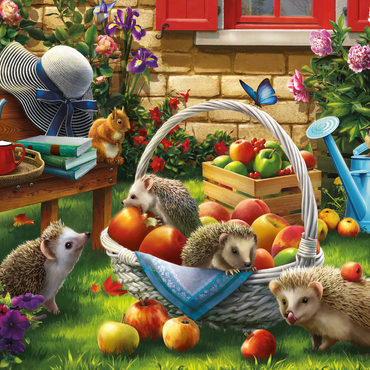 Hedgehogs in the Garden 1000 Jigsaw Puzzle 3D Modell